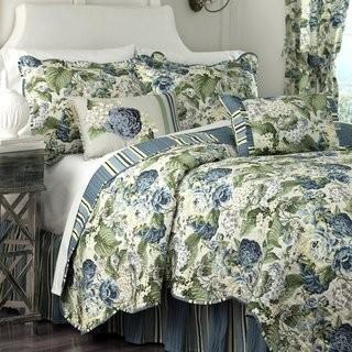 Waverly Floral Flourish Reversible Quilt Set (ECP1034_14205396) - King