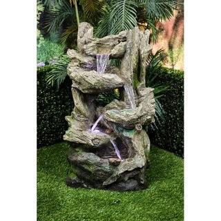 Alpine Fiberglass Tiered Flowing Fountain (ACO2035_11011992) - Small