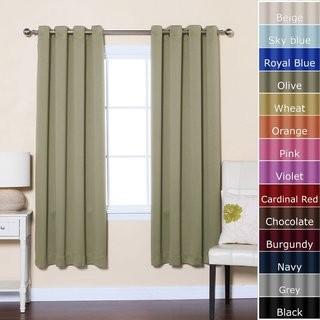 Best Home Fashion, Inc. Solid Blackout Thermal Grommet Curtain Panels (BEHF1739_24185919_24185898) - Olive - 52" x 96 Set of 2 Panels