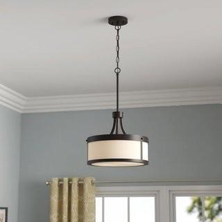 Andover Mills Sanderson 2-Light Drum Pendant (ANDO7590_21194388) - Mahog Bronze