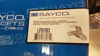 4" Chrome Plated Lavatory Faucet - Sayco - (9-13-E)