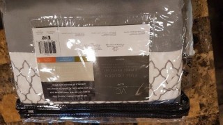 VCNY Queen  3pcs Duvet Set - Marion - Grey