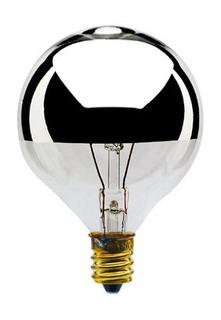 Case 25 - 25w - Half Chrome - G16 - Candelabra Bulbs