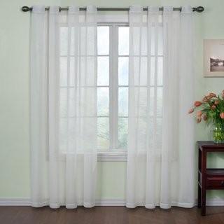 Arm & Hammer Curtain Fresh Odor Neutralizing Voile Solid Sheer Grommet Single Curtain Panel (RXJ1000_6892680_10676853) - 2 Sets - 59" x 84" - White