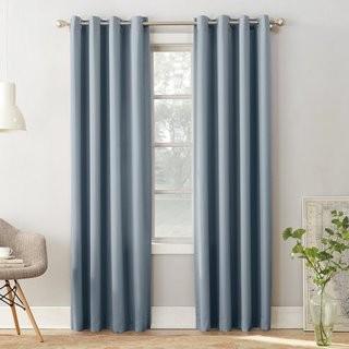 Sun Zero Groton Solid Room Darkening Grommet Single Curtain Panel (SUNZ1268_28725092_21685447) - Flax - 3 Panels