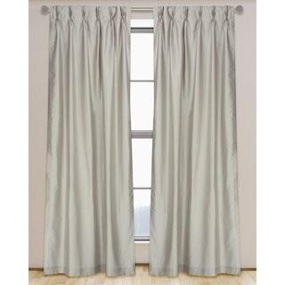 LJ Home Zoi Solid Pinch Pleat Panel Pair (FPN1835_20578995) - Grey - 30" x 95" - 2 sets