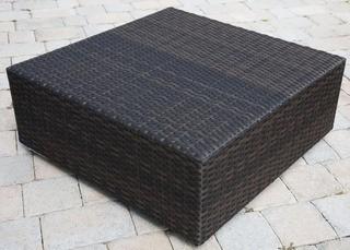 Rattan Ottoman - Blk
