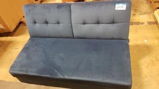 Royal Blue Armless Loveseat/Daybed. - "As-IS"
