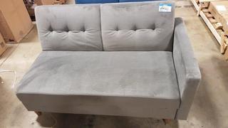 Grey Single Arm Loveseat/Daybed - "AS-Is"