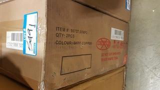 Metal Patio Chairs - 50737.00MP2 - set of 2 - Shiny Copper