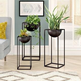 Ivy Bronx Cameley 3 Piece Modern Rectangular-Framed Plant Stand Set (IVBX3524)