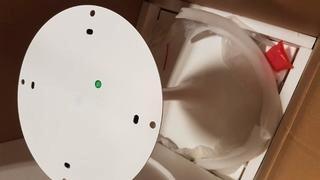 White Round Metal Table Base - 