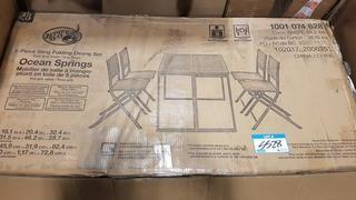 Ocean Springs 5-Piece Folding Patio Dining Set