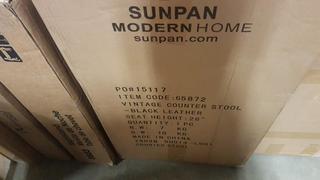 Sunpan Modern Home - 65872 Counter Stool - Blk Leather