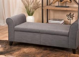 Alcott Hill Varian Upholstered Storage Bench ALCT5812_17835286) - Grey