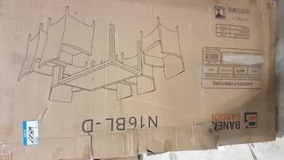 Barn Garden - Blk /Glass - Patio Table - N16BL-D