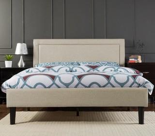 Zinus Platform Bed - WF-FLBP-K- Taupe Detailed