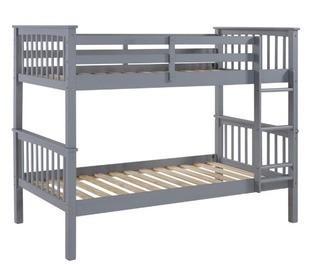 Walker Edison - BWTOTMSGY - Twin over Twin Solid Wood Mission Bunk Bed - Grey