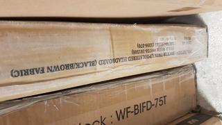 Hillsdale Furniture Becker Twin UPH Headboard - Blk / Brwn Fabric - 10079-101521