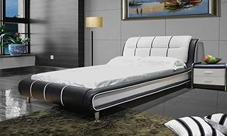 Greatime Home Collections - Full Bed PU Blk/Wht - B1190