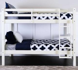 Walker Edison - Wood Twin over twin bunk Bed - White - BWSTOTWH