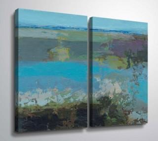 Wrought Studio Gillham 'Killala Bay IV' Graphic Art Print Multi-Piece Image on Canvas BDEE1667) - 24" x 36" - Each - Set of 2