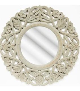 Lark Manor Round Wood Wall Mirror (LRKM2051)