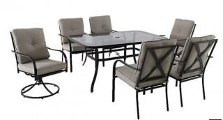 Hampton Bay Vestri (Maple Valley) 7-Piece Steel Patio Dining Set