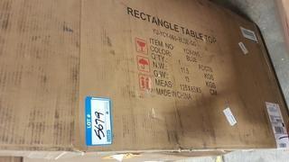 23.625''W x 47.25''L Rectangular Blue Plastic Height Adjustable Activity Table with Grey Top - NO LEGS !!!!!