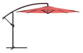 CorLiving 9.8 ft. Offset Patio Umbrella - Red