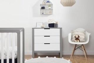 Carter's Colby 3 Drawer Dresser DAVV1026_21754679) - Grey/White