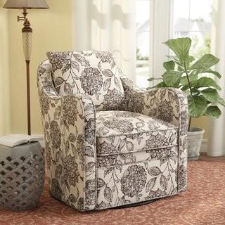 Alcott Hill Brick and Barrel Swivel Armchair ACOT6533_33087122) - Navy