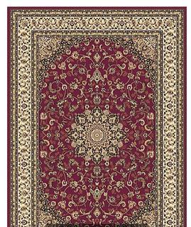 Merinos Imperial Red 5 ft. 3-inch x 7 ft. 4.6-inch Indoor Traditional Rectangular Area Rug 