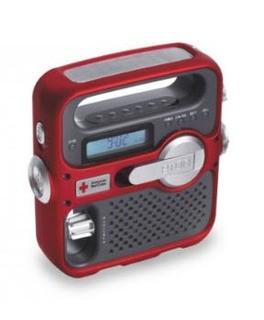 Eton American Red Cross ARCFR360R Solarlink Self-Powered Digital AM/FM/NOAA Radio with Solar Power, Flashlight and Cell Phone Charger (Red) - (CB10-129)