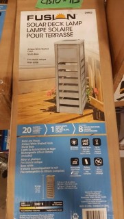 Fusion Solar Deck Lamp . Ant. White wash - (20 lumins) - (CB10-113)