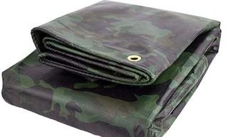 Stinson 15' x 20' Camo Poly Reinforced Tarp w/4 ropes& Rust Rest Grommets (CB10-183)