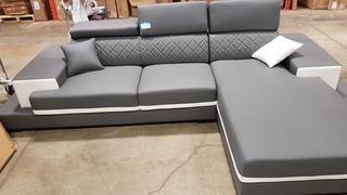 Hokku Designs Sophia Sectional (KUI9095_26402670_27611808) - NO Ottoman !!!! - Grey & White