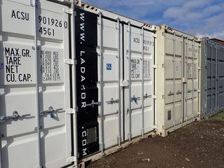 40' Sea Container Job Shack w/ Overhead Electric Lighting, Shelving, Contents, etc. 