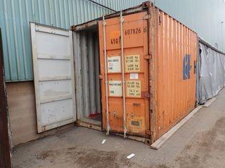 156" Sea Container. **NOTE: DOORS ON ONE END, OTHER END OPEN**