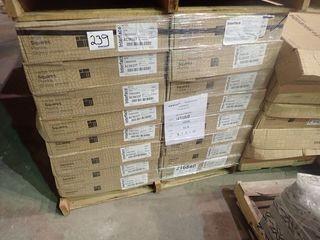 Lot of 32 Boxes 20pcs 5.98 Sg Yards/Box Carpet Tiles- Iron. 