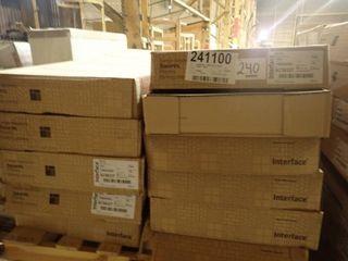 Lot of 20 Boxes 20pcs 5.98 Sg Yards/Box Carpet Tiles- Iron. 