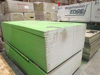 Lift of Approx. 37 Sheets Securock Ultralite Glass-Mat Sheathing Gypsum Board. 