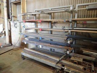 Mobile Cantilever Rack w/ Asst. Steel.