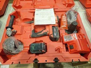 Milwaukee 2633-22 M18 Cordless Forcelogic 2"-3" Propex Expansion Tool Kit w/ Charger and 2 Batteries. 