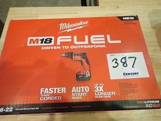 Milwaukee 2866-22 M18 Cordless Drywall Screw Gun Kit. **NEW AND UNUSED**