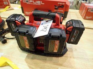 Milwaukee M18 6-Battery Charger w/ 6 NEW M18 Batteries. 