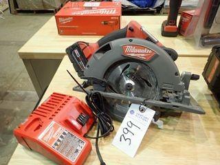 Milwaukee 2731-20 M18 Cordless Brushless 7 1/4" Circular Saw w/ Charger and Battery.