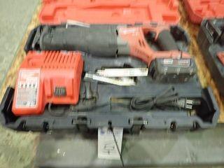 Milwaukee 2720-22 M18 Fuel Cordless Sawzall Reciprocating Saw Kit w/ Charger and 2 Batteries. 