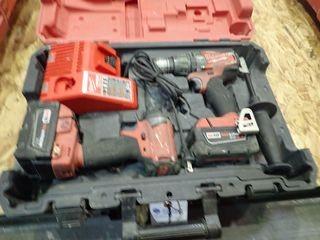 Milwaukee 2897-22 Cordless Combo Pack w/ M18 Fuel 3/8" Drill, Impact, Charger and 2 Batteries. 