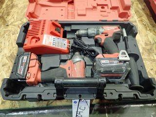 Milwaukee 2897-22 Cordless Combo Pack w/ M18 Fuel 3/8" Drill, Impact, Charger and 2 Batteries. 